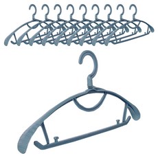 프랑온드 플라스틱 미끄럼방지 넓은 프레임 옷걸이, 블루, 10개