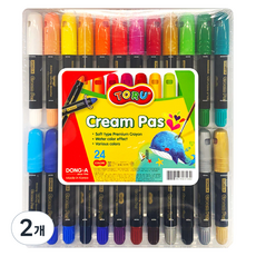 東亞 奶油蠟筆, 24色, 2個, 24色