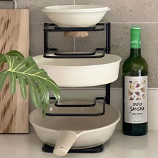 4層廚房鍋架, 黑色