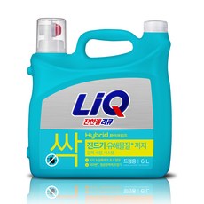 LiQ 按壓式淨垢洗衣精 滾筒洗衣機用, 6L, 1個