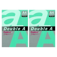 Double A 影印紙 湖水綠 Greenbush 80g A4 50張, 2包