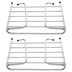 德利生活 陽窗台收納架 通用型多用途 堅固耐用 免安裝, 銀色, 2個