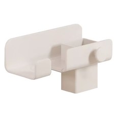 FAmILyLIFE 生活 簡約風免打孔吹風機置物收納架 免釘膠款, 簡約白, 1個