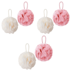 Pernoel 緻密柔軟懸掛式泡泡淋浴球套裝, D型, 3個, 2個裝