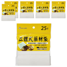 UdiLife 優的生活大師 美味關係 立體式藥材袋 13 x 15cm, 25個, 6包