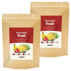 닥터독 강아지 리얼 동결건조 간식 후르츠, 혼합맛(딸기/바나나/블루베리/파인애플), 40g, 2개