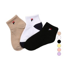 휠라키즈 아동용 F로고 발목양말 3족 FK3SCF6370X