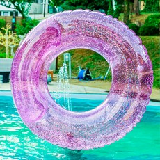 BIG WAVE 亮片上相游泳圈 100cm, 1個, 混合顏色