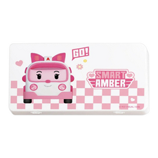 收納王妃 POLI 波力 隨身口罩收納盒 N 18.4 x 10.4 x 1.5cm, 1個, 波力 安寶款 白色 + 粉色