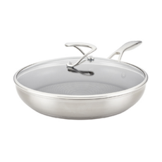 CIRCULON STEELSHIELD S-SERIES 煎鍋 附蓋 電磁爐適用 不沾塗層 環狀不鏽鋼, 30cm, 1個