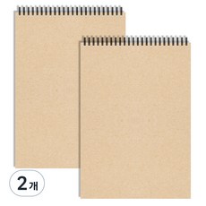 Jeonsong Sangsa 硬殼線圈空白筆記本 A4, 2個, 混合顏色