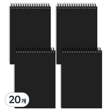 Jeonsong Sangsa 硬殼線圈空白筆記本 A5 50頁, 20個, 黑色