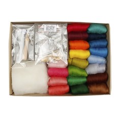 Studio Bund 羊毛針氈 DIY 入門基本工具+15 個配件套組, 1組, 景觀色系