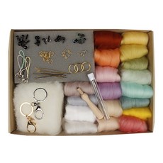 Studio Bund 羊毛針氈 DIY 入門基本工具+15 個配件套組, 1組, 粉嫩色系