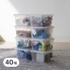 IRIS OHYAMA 愛麗思歐雅瑪 韓國製造多功能收納箱 CLC-2, 透明, 2L, 40個