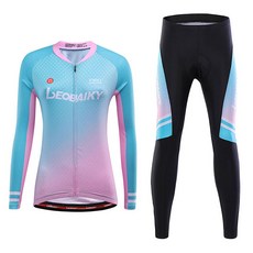 LEOBAIKY 女款自行車長袖外套+長褲組 LBFL19-01