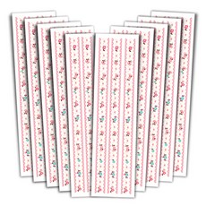 重點線條腰線貼紙 PL-12063 10入, 象牙白線條, 2.3 x 34 cm