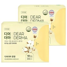 HERBDAY Dear Derma蝶翼型衛生棉, 10片, 中型(233mm), 2包