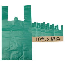 背心袋 5斤袋 綠色, 10包, 10入