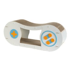 T.N.A. 悠遊 復古遊戲機大型貓抓板 瓦楞紙耐磨 穩固多面抓 上下兩層內部空間大, 白色, 1個