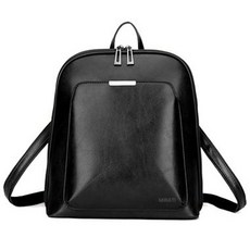 Minati 女士日常上班族皮革背包 N87, 黑色的
