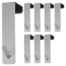 Iwooa 飯店式不鏽鋼門後掛勾, 單一顏色, 8個