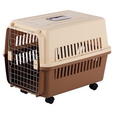 doter 寵愛物語 寵愛運輸籠 有輪款 RU21+, 茶布朗, 1組