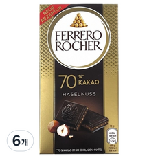 페레로로쉐 초콜릿바 헤이즐넛, 90g, 6개