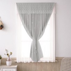 PLENO 黏貼式窗戶窗簾 打孔遮光, 灰色