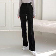 U.SEVEN 女款寬版雙釦棉質西裝褲 DM9001