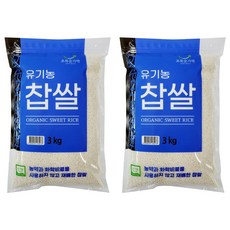 초록숟가락 유기농 찹쌀, 3kg, 2개
