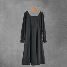 女式 Goodiff Hepburn 風格摩登長裙, 黑色