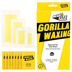 고릴라왁싱 스트립앤고 왁스스트립 메가사이즈 + 애프터왁싱 세럼티슈 세트 PGWS03, 152g, 1개