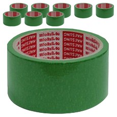 HAESUNG 彩色遮蔽膠帶 綠色 48mm x 15m, 9個