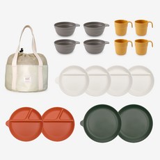 Nineware 野餐餐具16件組(附收納包), 1組
