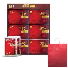 CheonJeMyeong Red Ginseng 6年根紅蔘黃金飲+購物袋, 60ml, 30包