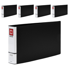 Lan CHYn 連勤牌文具 PP 11孔直式電腦夾 LC-911, 黑色, 5本