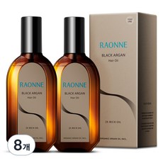 RAONNE 黑摩洛哥堅果2X豐富護髮油, 100ml, 8瓶