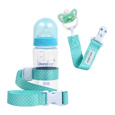 多功能奶嘴鍊夾, 點點款薄荷綠, 1入