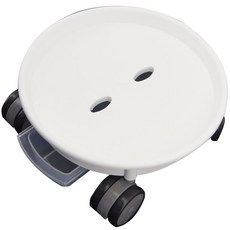 감동 이동식 로라 원형 물받침대, 흰색, 1개