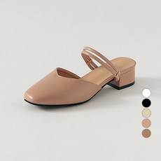 ChakanShoes 女款2Way雙綁帶粗跟涼拖鞋 SDLTS2b3011c1, 250mm, 粉米色