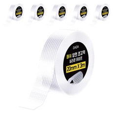 DADA 網狀雙面超強力矽膠膠帶 20mm x 3m, 透明, 6個