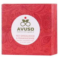 AVUSO 行道者 紅檀香乳香手工皂 100%天然植物油 適用於所有膚質, 125g, 1盒