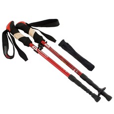 MOUNTAIN EQUIPMENT 登山杖2入+收納袋組, 紅色的