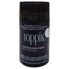 TOppiK 頂豐 增髮纖維 12g 輕拍上色遮蓋稀疏髮際線 有效抗風防水, 黑色 BLACK, 1件