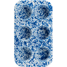 CROW CANYON 瑪芬烤盤 藍色大理石紋 D70, 1個