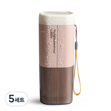 태드로마켓 여행 휴대용 칫솔 치약 세트 핑크, 5세트