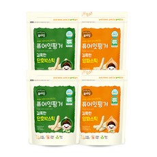 Pure Eat 孩童蔬菜風味米餅條 4入組, 南瓜口味+洋蔥口味, 1組