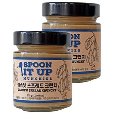 스푼잇업 무가당 캐슈넛 스프레드 크런치, 2개, 200g