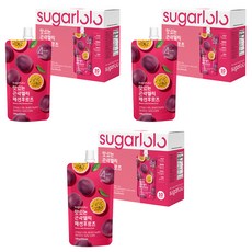 sugarlolo 低卡蒟蒻能量飽足果凍飲 百香果口味, 1.5kg, 3盒